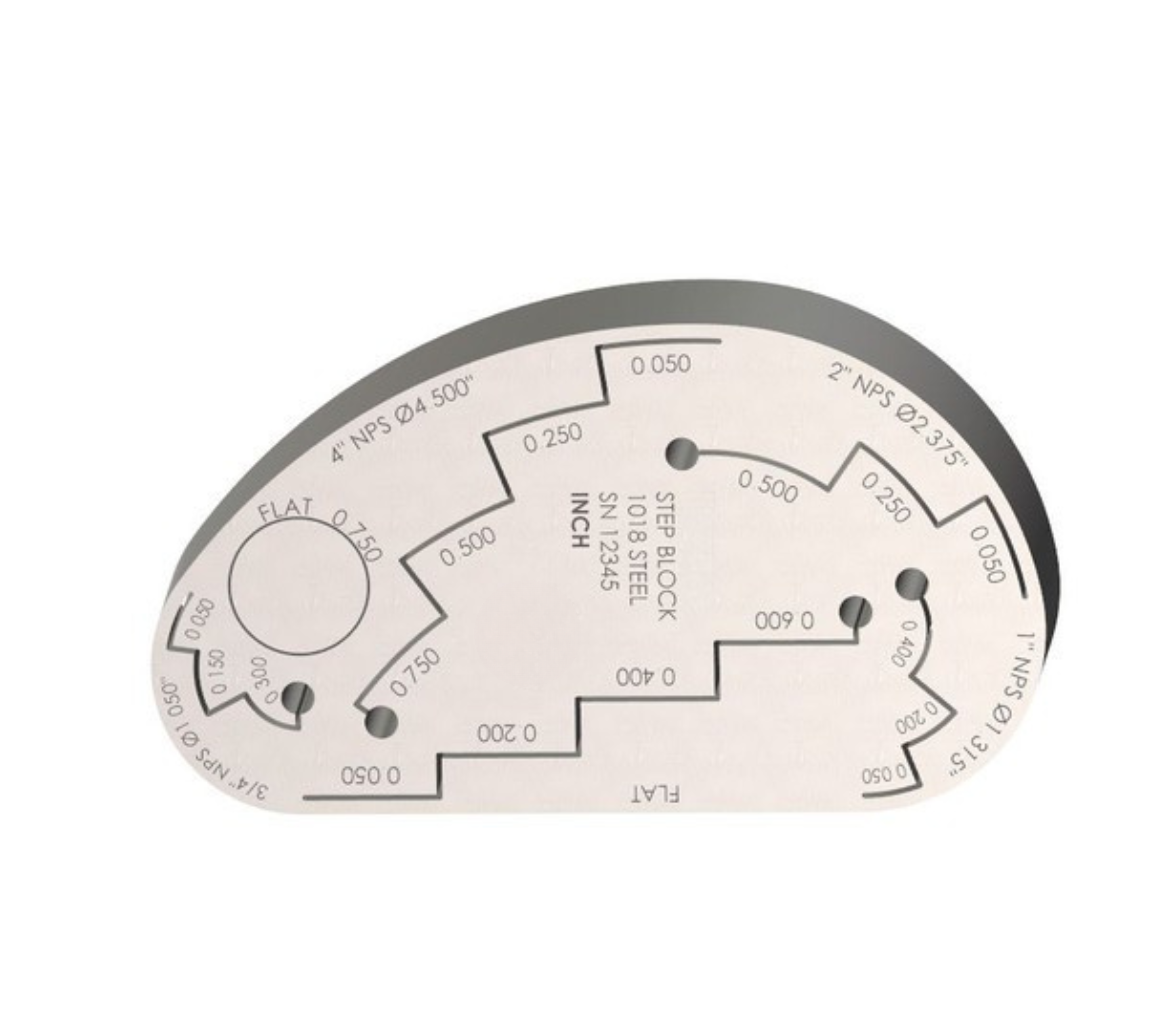 WCVD Thickness Calibration Block (Wide Coverage Multiple Diameter) - Main View